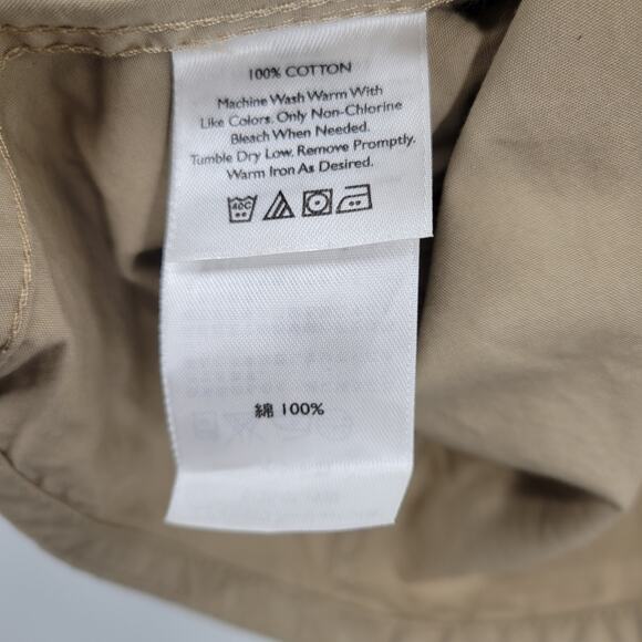 Eddie Bauer sport shop tan button down long sleeve shirt size L - Picture 5 of 6